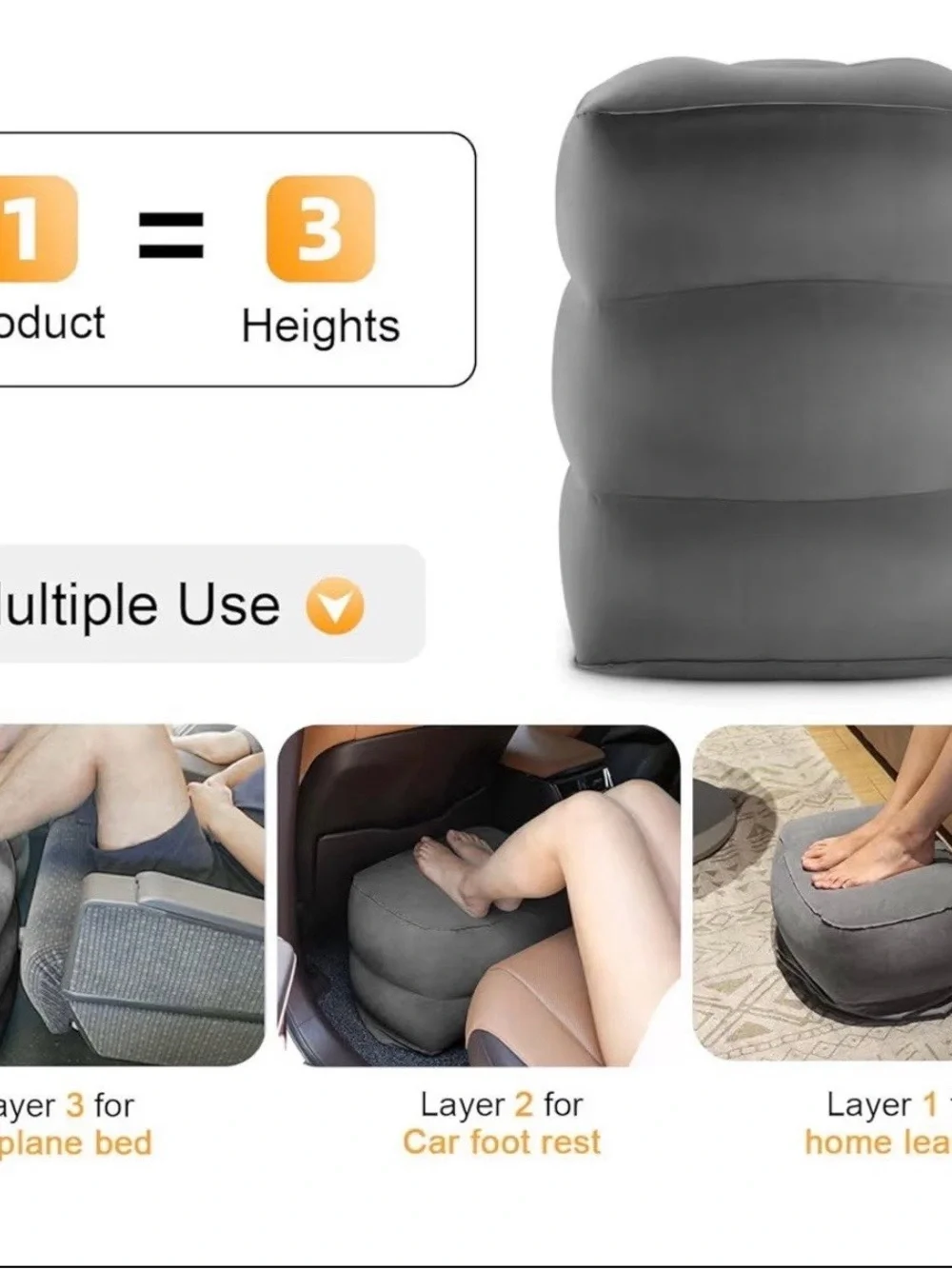 Inflatable Travel Footrest